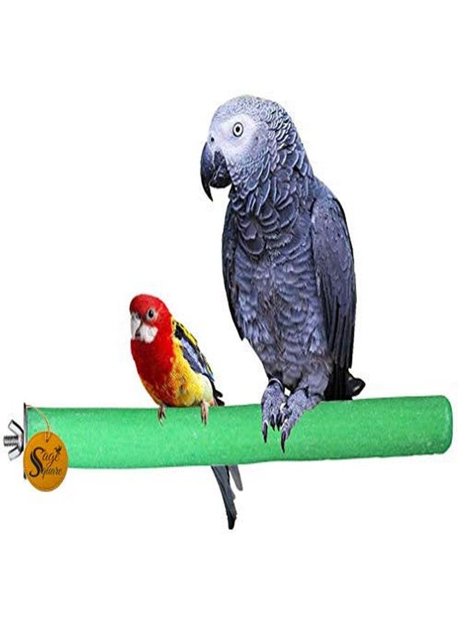 سايج سكوير مجموعة سيج سكوير من 3 قطع من موائل الطيور الطبيعية، عبارة عن مجثم/حامل/لعبة خشبية رملية للببغاء/الكوكاتيل/الببغاء الرمادي الأفريقي/الكوكاتو (3 قطع) (الأحجام - 8 بوصات، 12 بوصة، 16 بوصة). - Image 1